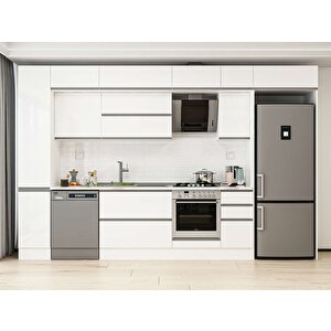 370x240 Cm High Gloss Mutfak Dolabı Beyaz Beyaz Mbb-e90b40s40-2 Beyaz