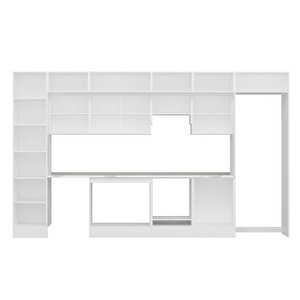 Alvinka 400x240 Cm High Gloss Mutfak Dolabı Beyaz Antrasıt Mbb-e90b50s60-1