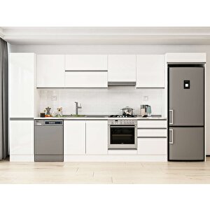 400x222 Cm High Gloss Mutfak Dolabı Beyaz Beyaz Mbb-e90b50s60-1 Beyaz