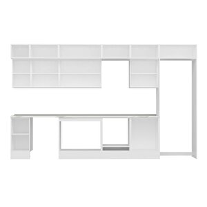 Alvinka 380x240 Cm High Gloss Mdf Mutfak Dolabı Beyaz Beyaz Mb-e80s40s60-2