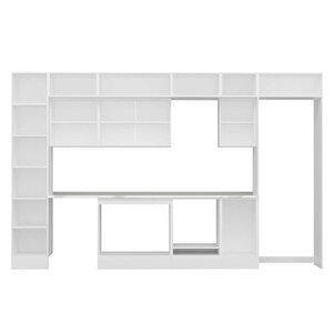 Alvinka 380x240 Cm High Gloss Mutfak Dolabı Beyaz Beyaz Mbb-e90b45s45-2