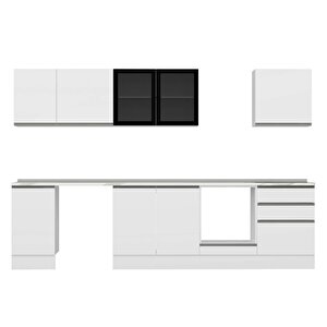 Alvinka 315x210 Cm High Gloss Mutfak Dolabı Beyaz Beyaz M-e90s45s60-3
