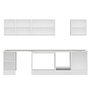 Alvinka 315x210 Cm High Gloss Mutfak Dolabı Beyaz Beyaz M-e90s45s60-3