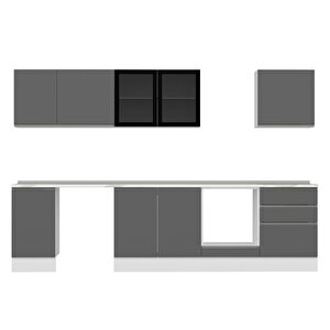 Alvinka 315x210 Cm High Gloss Mutfak Dolabı Beyaz Beyaz M-e90s45s60-3