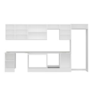 Alvinka 385x222 Cm High Gloss Mutfak Dolabı Beyaz Beyaz Mb-e90s45s50-3