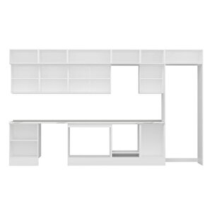 Alvinka 390x240 Cm High Gloss Mutfak Dolabı Beyaz Antrasıt Mb-e80s60s50-3