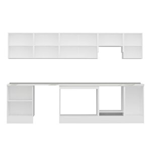 Alvinka 315x210 Cm High Gloss Mdf Mutfak Dolabı Beyaz Beyaz M-e90s60s45-1