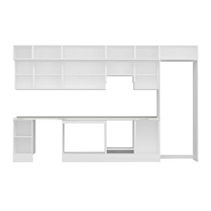 Alvinka 370x240 Cm High Gloss Mutfak Dolabı Beyaz Beyaz Mb-e80s40s50-1