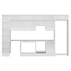 Alvinka 375x240 Cm High Gloss Mdf Mutfak Dolabı Beyaz Antrasıt Mbb-e80b45s50-1