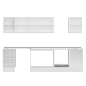 Alvinka 305x210 Cm High Gloss Mdf Mutfak Dolabı Beyaz Beyaz M-e90s45s50-2