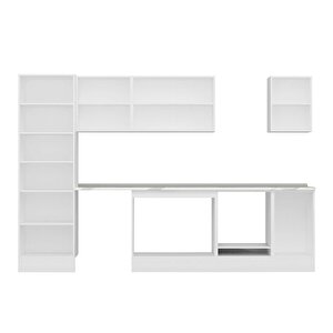Alvinka 305x210 Cm High Gloss Mdf Mutfak Dolabı Beyaz Beyaz Mb-e80b60s45-2