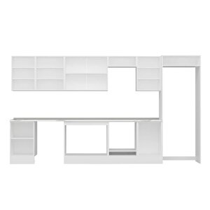 Alvinka 390x222 Cm High Gloss Mdf Mutfak Dolabı Beyaz Beyaz Mb-e90s50s50-3