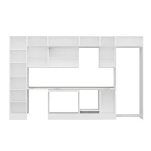Alvinka 375x240 Cm High Gloss Mdf Mutfak Dolabı Beyaz Antrasıt Mbb-e80b50s45-2