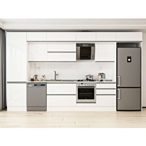 410x240 Cm High Gloss Mdf Mutfak Dolabı Beyaz Beyaz Mbb-e90b60s60-2 Beyaz