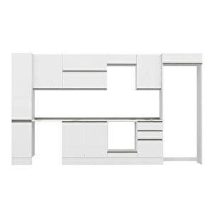 Alvinka 370x222 Cm High Gloss Mutfak Dolabı Beyaz Beyaz Mbb-e80b40s50-2