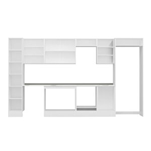 Alvinka 370x222 Cm High Gloss Mutfak Dolabı Beyaz Beyaz Mbb-e80b40s50-2