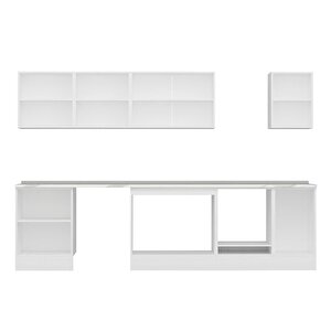 Alvinka 305x210 Cm High Gloss Mutfak Dolabı Beyaz Antrasıt M-e80s60s45-2