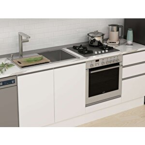 295x210 Cm High Gloss Mdf Mutfak Dolabı Beyaz Beyaz M-e90s40s45-2 Beyaz