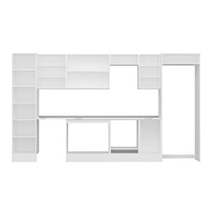 Alvinka 375x222 Cm High Gloss Mdf Mutfak Dolabı Beyaz Antrasıt Mbb-e80b50s45-2