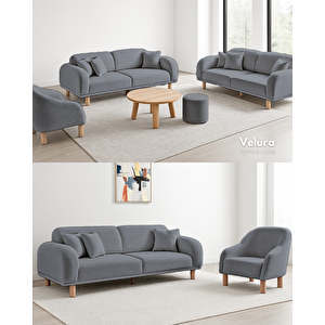 Lara Koltuk Takımı & Oturma Grubu - Mavi (3+3+1)