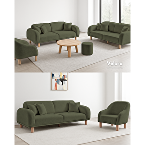 Lara Koltuk Takımı & Oturma Grubu - Yeşil (3+3+1+1)