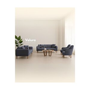 Lara Üçlü Koltuk & 3 ' Lü Kanepe - Mavi