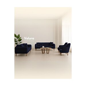 Lara Üçlü Koltuk & 3 ' Lü Kanepe - Lacivert