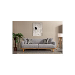 Lota Üçlü Kanepe - Gri