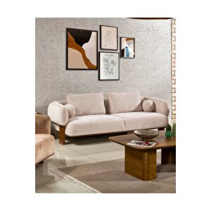 Bella Kanepe & Üçlü Koltuk - Krem