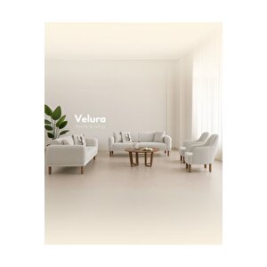 Lara Üçlü Koltuk & 3 ' Lü Kanepe - Beyaz