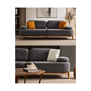 Berina Üçlü Kanepe - Antrasit