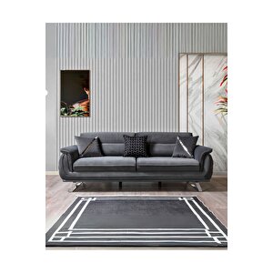 Florya Üçlü Kanepe - Antrasit