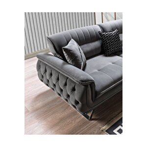 Florya Üçlü Kanepe - Antrasit