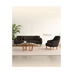 Lara Üçlü Koltuk & 3 ' Lü Kanepe - Koyu Ceviz