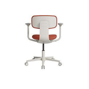 Tesla Comfort Çalışma Koltuğu - Koyu Turuncu Kumaş 61x74-86x60 Cm