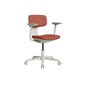 Tesla Comfort Çalışma Koltuğu - Koyu Turuncu Kumaş 61x74-86x60 Cm