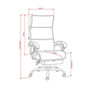 Ultra Comfort Çalışma Koltuğu - Vizon 64,5x112-120x65 Cm