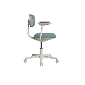 Tesla Comfort Çalışma Koltuğu Mavi - Yeşil Kumaş 61x74-86x60 Cm