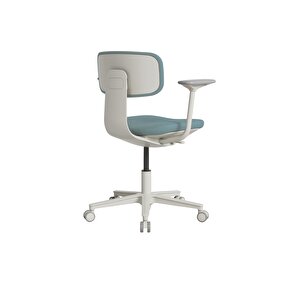 Tesla Comfort Çalışma Koltuğu Mavi - Yeşil Kumaş 61x74-86x60 Cm
