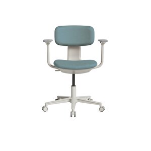 Tesla Comfort Çalışma Koltuğu Mavi - Yeşil Kumaş 61x74-86x60 Cm