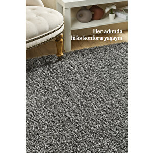 Modern Desensiz Gri Halı Salon Halısı Oturma Odası Halısı Çocuk Halısı Yumuşak Özel Ölçü Halı 200x500 cm