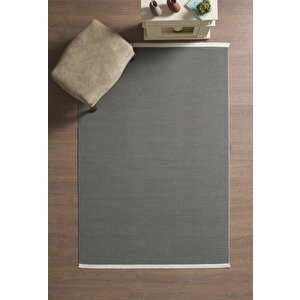 Modern Halı Özel Kesim Halı Kolay Temizlenebilir Halı Salon Halısı Mutfak Halısı Yolluk Gri Halı 140x350 cm