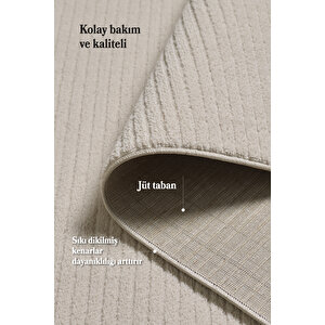 Modern Halı Özel Kesim Halı Kolay Temizlenebilir Halı Salon Halısı Mutfak Halısı Yolluk Bej Halı