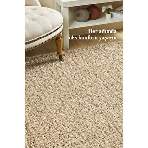 Modern Desensiz Bej Halı Salon Halısı Oturma Odası Halısı Çocuk Halısı Yumuşak Özel Ölçü Halı 120x250 cm