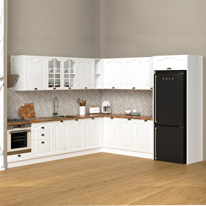 200 Cm %100 Mdf Greena White Köşe Modülü