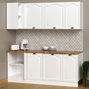200 Cm %100 Mdf Greena White Köşe Modülü