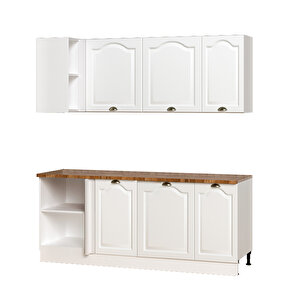 200 Cm %100 Mdf Greena White Köşe Modülü