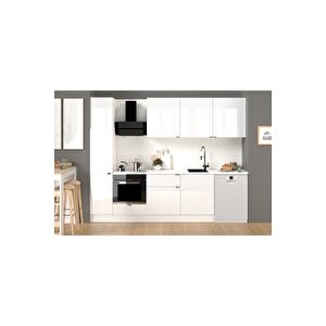 280 Cm %100 Mdf Tezgahlı Efil Ankastre Mutfak Dolabı