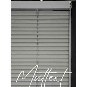 Gri 25 Mm Redektörlü Ahşap  Jaluzi Perde 180x150 cm