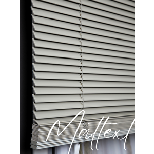 Gri 25 Mm Redektörlü Ahşap  Jaluzi Perde 180x150 cm